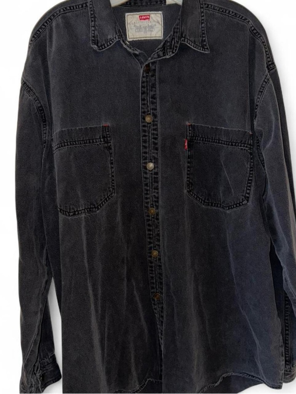 Levi's Washed Black Denim Button-Down Shirt